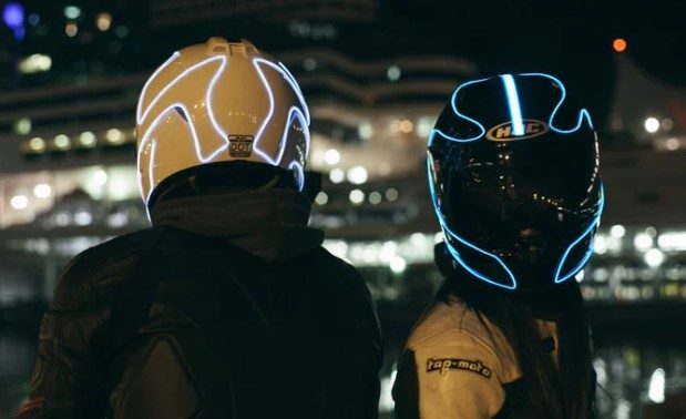 Attaching Neon Tape on Your Helmet